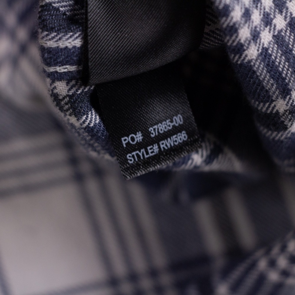 Roark Mens XL‎ Classic Fit Blue White Plaid Flannel Long Sleeve Shirt Cotton - Picture 12 of 15